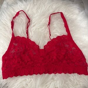 Hanky Panky Vibrant Red Lace Bralette